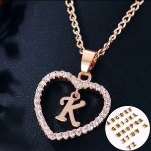 Pendent initial letter necklaces A-Z I have